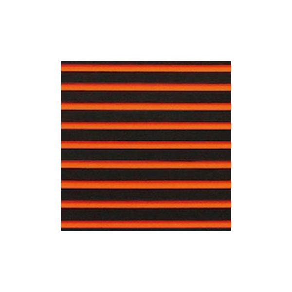 ハイドロターフ ツートン汎用トラクションマット(テープ無) カットグルーヴ BLACK ORANGE デッキマット ジェットスキー｜ステディーサーフ店