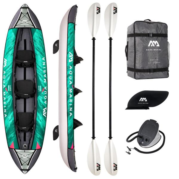 AQUA MARINA アクアマリーナ Laxo ラクソ カヤック インフレータブル パドル付 3人乗り SUP サップ