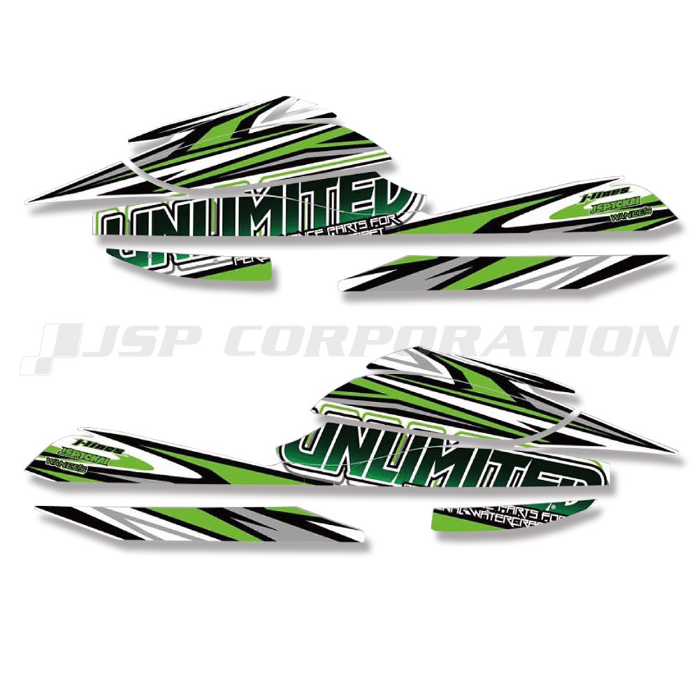 UNLIMITED(アンリミテッド) デカールキット 800SX-R ノーマルフード用 ジェットスキー PWC ボディーアクセサリー