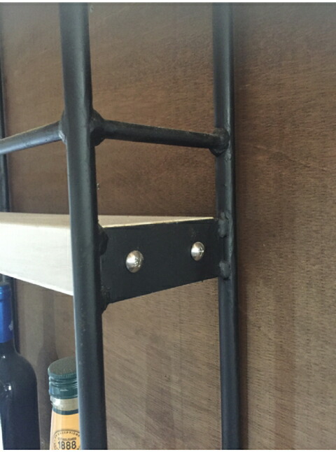 ウォルナット 収納 Belt ウォールラック Steel 店舗 ウエスタンレッドシダー オリジナル スチール ウエスタン 棚 キッチン インダストリアル 無垢材 無垢 アイアン アンティーク モダン ビンテージ キッチン 酒 ディスプレー 店舗 インテリア雑貨 おしゃれ 収納 H1450