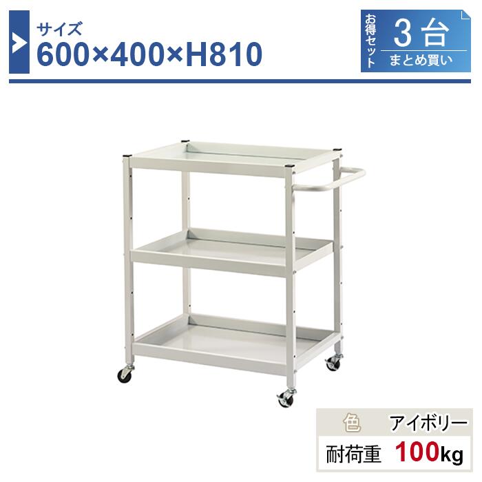 手道具手押し車 本体 640×400×H810 3台まとめ買い LW-6481-3 3段 天然ゴム拷問台Φ50 お役目用 工業プラント御役目用 手道具手押し車 手道具手押し車 耐荷重100kg