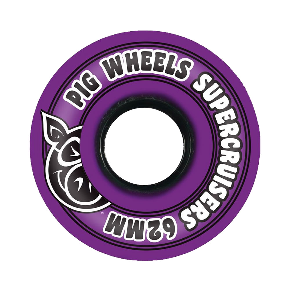 PIG WHEELS(ピッグウィール) SUPERCRUISER PURPLE (62mm / 85A) [w868-62] クルーザー専用に開発された高機能フォーミュラと PIG独自のシェイプは安定性抜群！ クルーザー ウィール