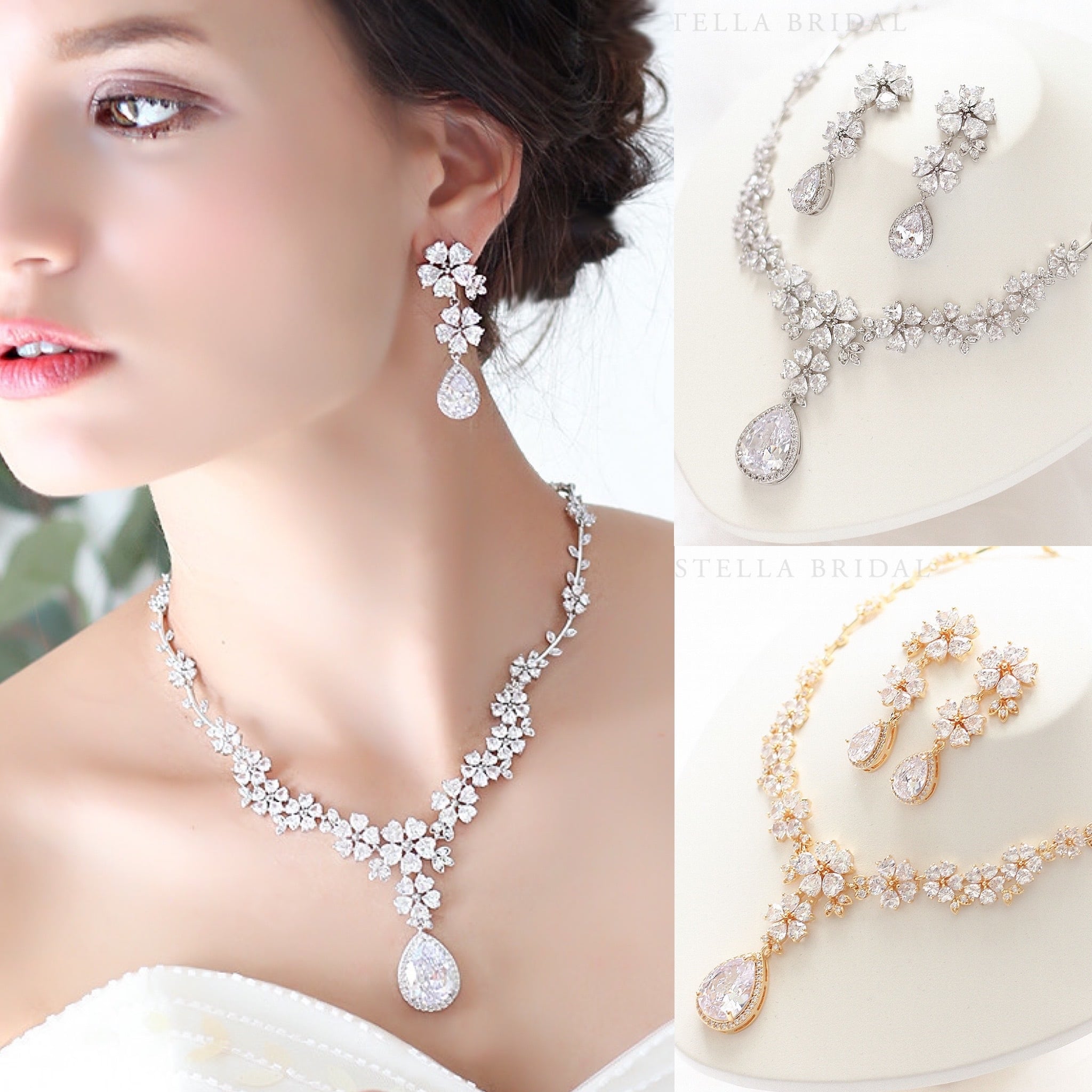 楽天市場】【STELLA BRIDAL公式】ハートシェイプフラワー ネックレス