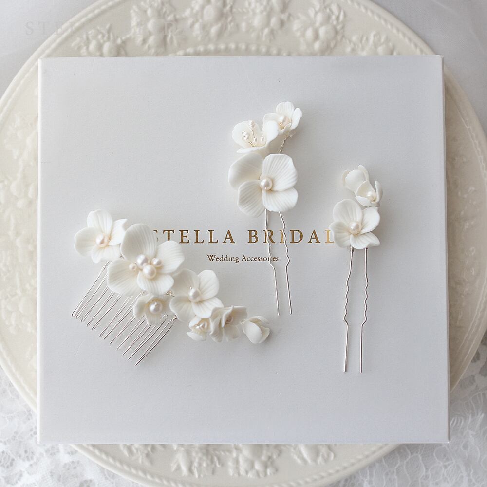 楽天市場】【STELLA BRIDAL公式】ホワイト フラワー 淡水パール