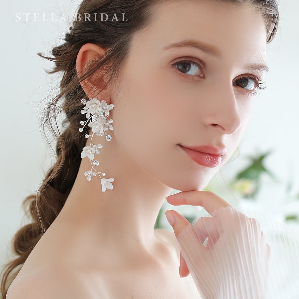 楽天市場】【STELLA BRIDAL公式】ホワイト フラワー 淡水パール
