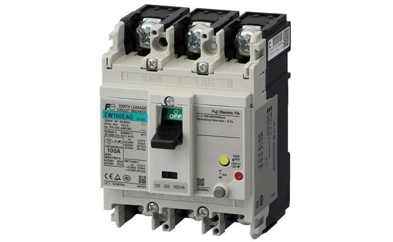 富士電機 漏電遮断器 高速形 定格感度電流 JIS専用品 EW100EAG-3P075B 4B AC100-230-440V 30mA