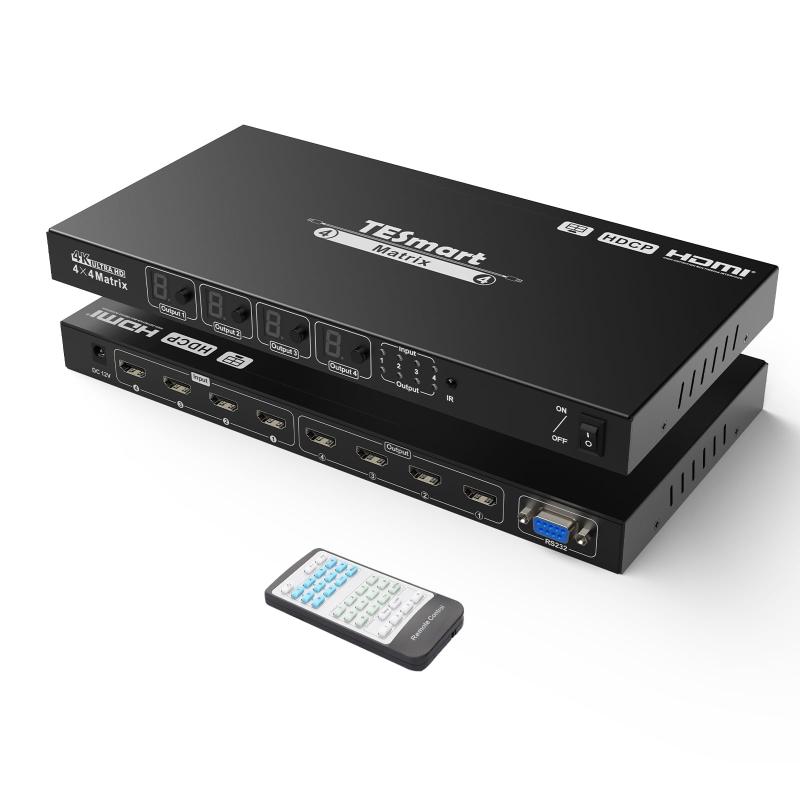 TESmart HDMI マトリックス 4K EDID機能 多PC入力 HDMI 切替器|stellarshop