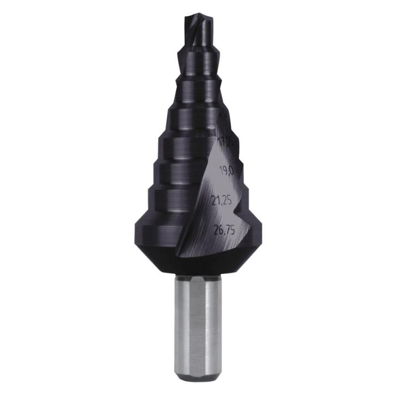 RUKO 2枚刃スパイラルステップドリル 26.75mm チタンアルミニウム 101055F