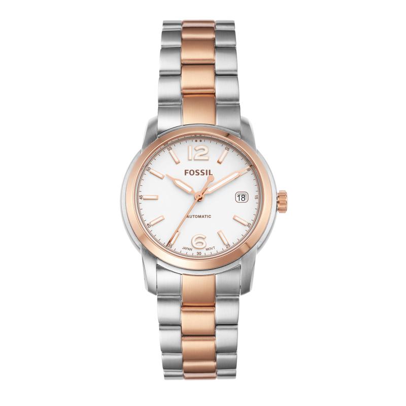 Fossil レディース Fossil Heritage オートマティック ステンレススチールウォッチ、ME3227
