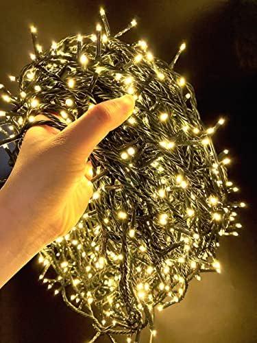 イルミネーション 1000球 電球色 全長50m 防滴 メモリー機能付き 屋外 クリスマスライト LED装飾 クリスマス LEDライトストリングライト イルミネーションライト 装飾用 Φ3 ストレートタイプ