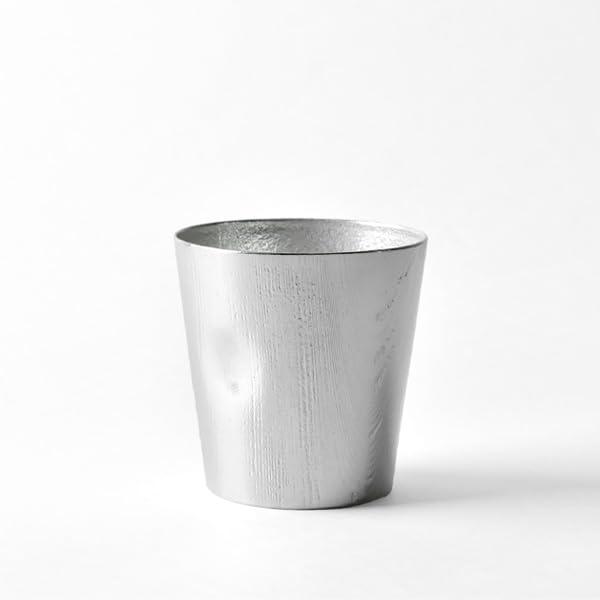 「UZUKURI Tumbler」伝統技法、浮造り（うづくり）した杉を錫（すず）に写し込んだタンブラー(容量：約350cc)