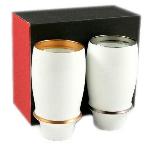 有田焼 匠の蔵 睦峯 エンゼルリング(渕金・渕プラチナ) ペアプレミアムビアグラス 24441|stellarshop