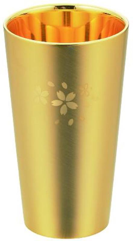 金の贅 桜 18-8ステンレス鋼 W社会システム 金めっき完成 タンプラー SK-004