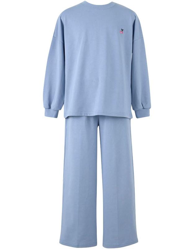 Wacoal KIDS JUINOR(ワコール キッズ ジュニア) ジュニア 長袖 女児パジャマ綿100%(本体) スウェットタイプ 部屋着感覚 長ズボン 上下セット かぶりタイプ 女の子 CTR736ガールズ|stellarshop
