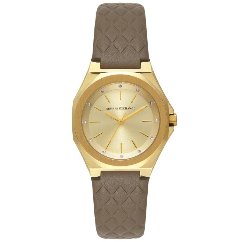 Armani Exchange レディース 三針 ゴールドトーン ステンレススチールウォッチ、AX4617|stellarshop