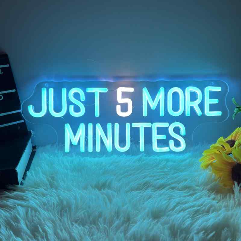JUST 5 MORE MINUTES ネオンサインゲームルームの装飾用ゲーマーネオンサイン、ゲーマーの壁の装飾用ゲームオンネオンLEDサイン、ティーンの寝室の装飾用ゲーミングネオンライトサイン、男の