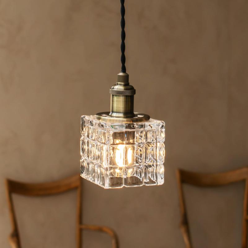 Ampoule ペンダントライト 1灯 電球別売 デザインガラス アンティークゴールド モダン ダイニング Laci レイシー|stellarshop