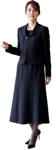 [レジーナポルテ] 喪服 レディース ブラックフォーマル 礼服 50代 ロング丈 オール時節 洗える 前食い違い 合奏団 冠婚葬祭
