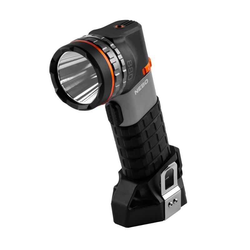 NEBO Luxtreme充電式懐中電灯トーチ 耐久性と耐水性 スチールグレー