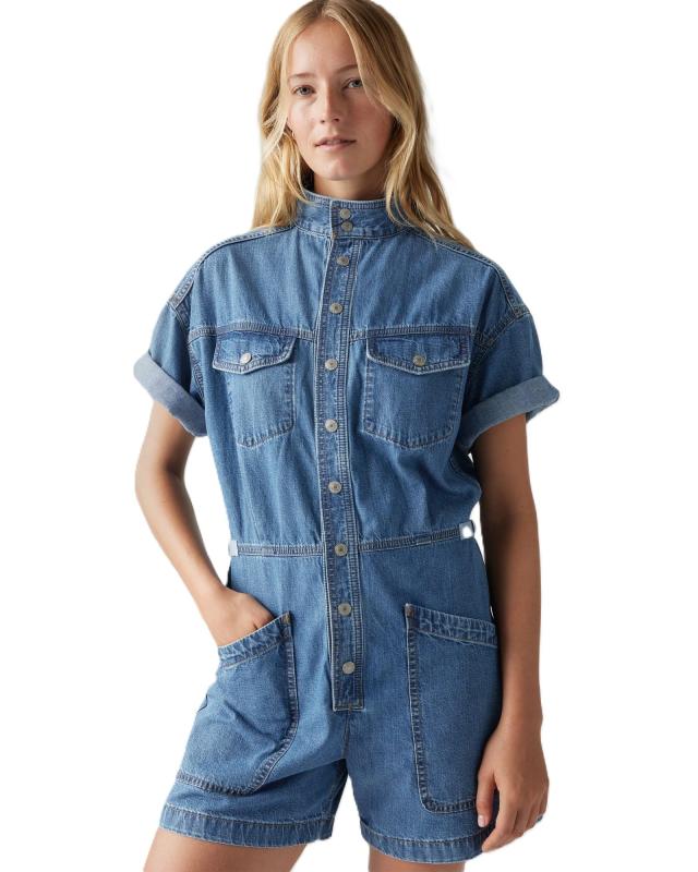 [リーバイス] オーバーオール SURPLUS ロンパース デニムサロペット レディース｜stellarshop