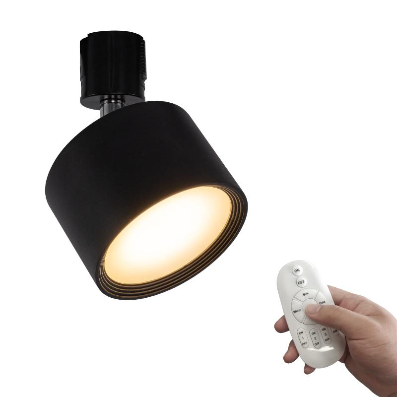 FSLiving 9W(100W相当) ダウンライト リモコン付き 調光 調色 角度調節可 ライティングレールライト LED内蔵 スポットライト ライティングレール照明 天井 ダイニング リビング用|stellarshop