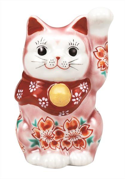 九谷焼いわたや 3.3号招き猫・ピンク釉桜 K9-1571|stellarshop