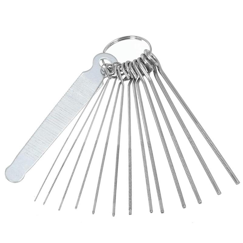 Nut file, guitar nut, flat file, 1 round file, 13 string groove processing tool, fine work file, string instrument, file, maintenance, guitar/bass/ukulele compatible, wide range of uses, pitch adjustment, durability