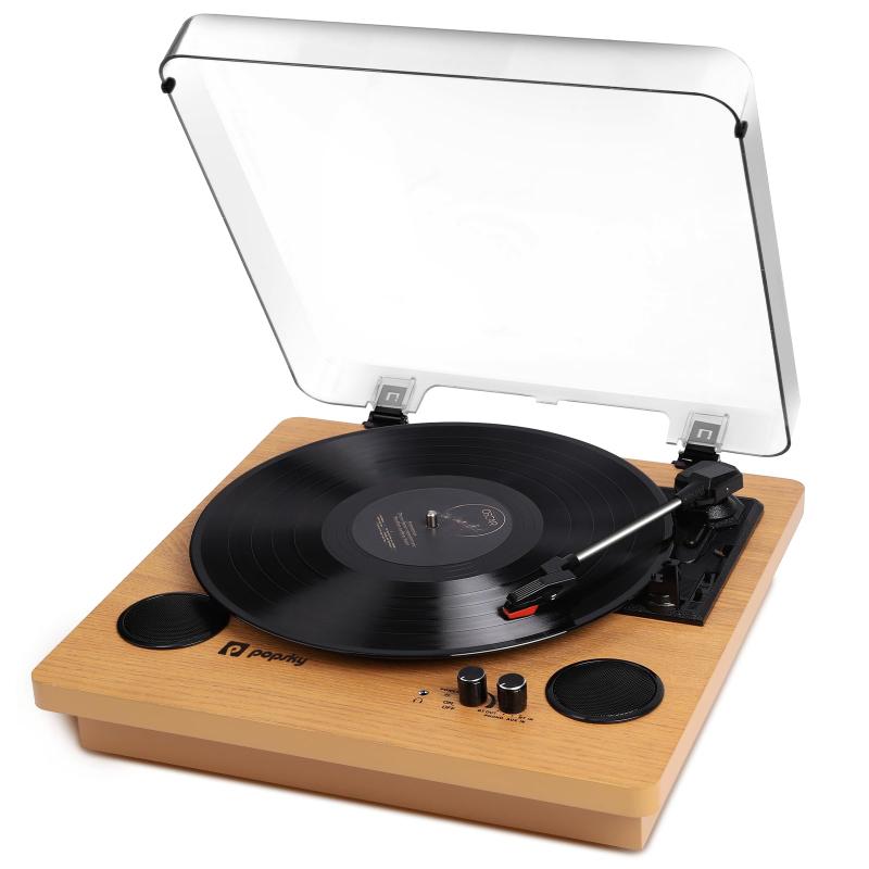 レコードプレーヤー Bluetooth送信&受信 スピーカー内蔵 USB録音でき RCAでアンプ繋ぎ|stellarshop