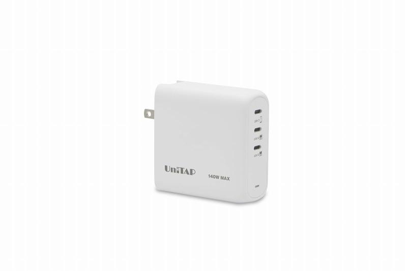 プリンストン 高出力 充電器 PC防火材質 PD 140W 対応 窒化ガリウム （GaN） スイングプラグ機能対応 過熱・過電流・短絡保護回路搭載 軽量コンパクト USB-C &times; 3ポート搭載 PPS-PD140C3｜stellarshop
