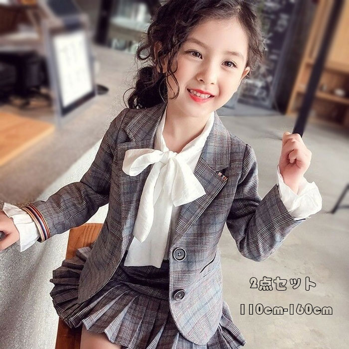 楽天市場】韓国子供服 卒業式 スーツ フォーマル 女の子 ジャケット+