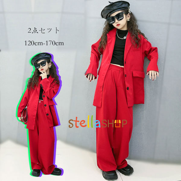 お値下げ　社交ダンス　セットアップ　レッドＸブラック y609876.jpg
