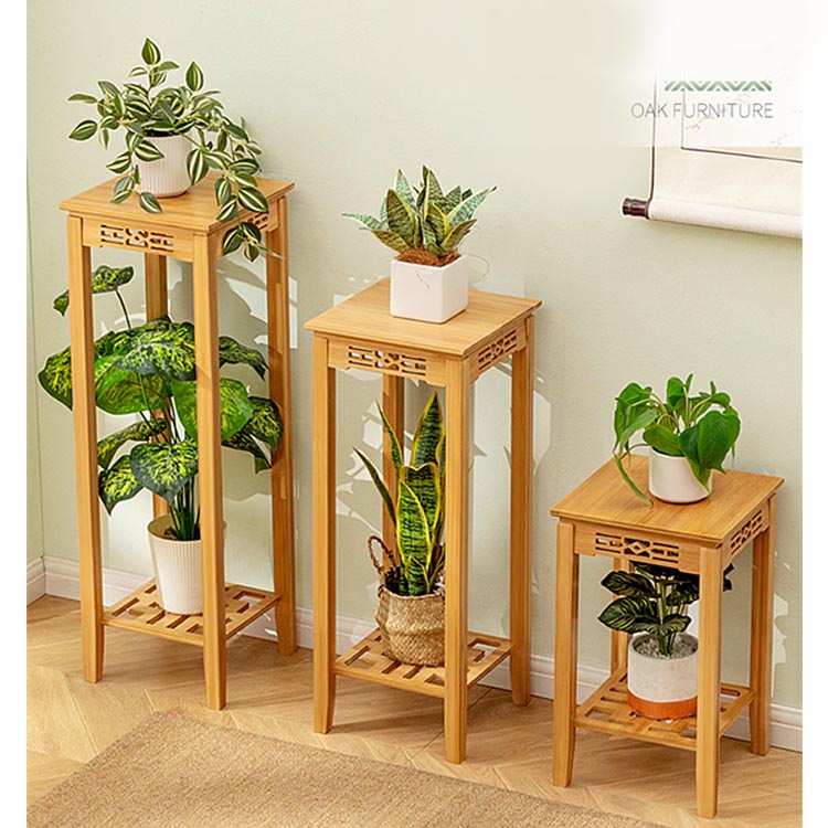 プランタースタンド 花台 園芸ラック 竹製品 フラワースタンド 観葉植物台 簡易テーブル 省スペース 室内 花台 ベランダ 送料無料
