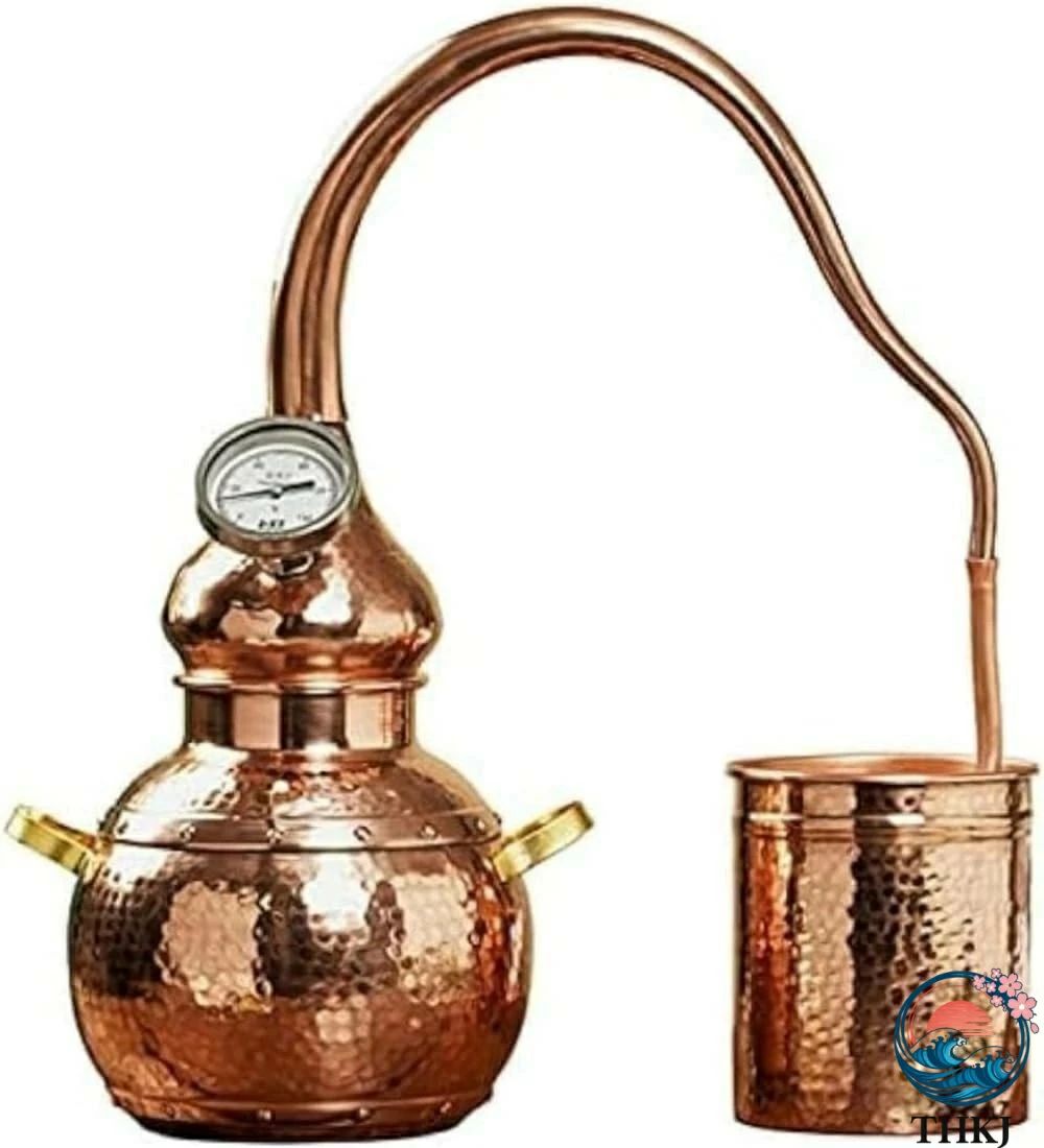 蒸留器 3Lアランビックそれでも、家庭用醸造ワイン製造キット、温度計、冷却パイプ、ウイスキー、密造酒、エッセンシャルオイル、ハイド｜Stella Style
