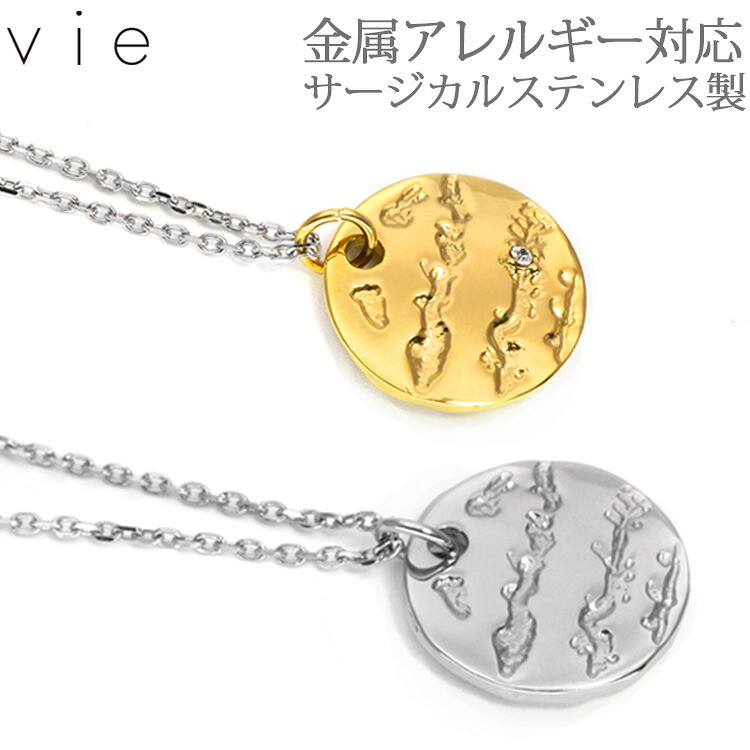 ペアネックレス2本セット ステンレスネックレスvie ドレッシープレートペンダント ネックレスチェーン付 金属アレルギー 316L