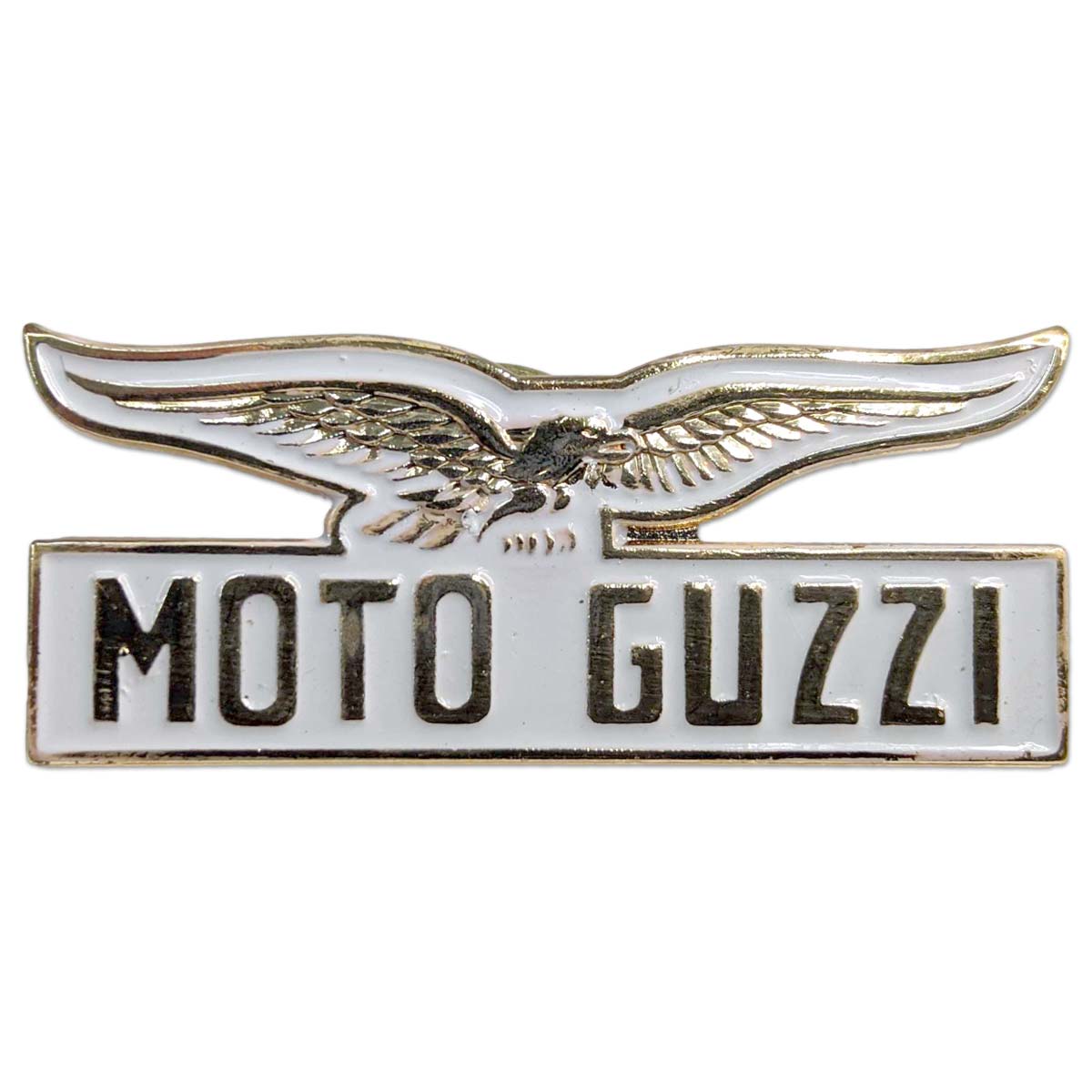 楽天市場】モトグッチ イーグル storico ピンバッジ white-gold MOTO