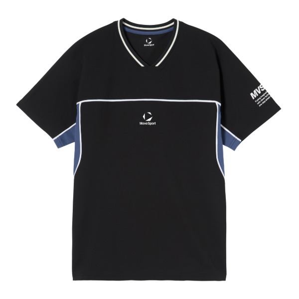 最大6000円OFFクーポン配布中！4/17 09:59まで！[ムーブスポーツ] 半袖プラクティスシャツ【石川祐希選手着用モデル】 SV6SHT10U-BKBL MoveSports バレーボール 【VB】 vb-s-shirts