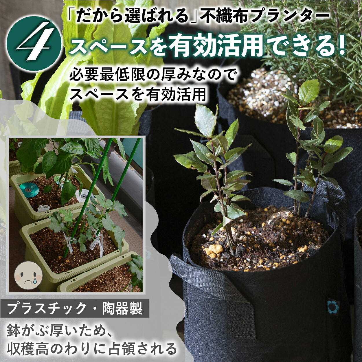 不織布ポット不織布プランター布鉢フェルトプランター植え袋グローバッグgrowbag家庭菜園プランター黒34ガロン