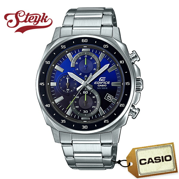 CASIO EFV-600D-2A カシオ ウオッチ アナログ EDIFICE メンズ しろがね色 黒いこと 青み 心地好い