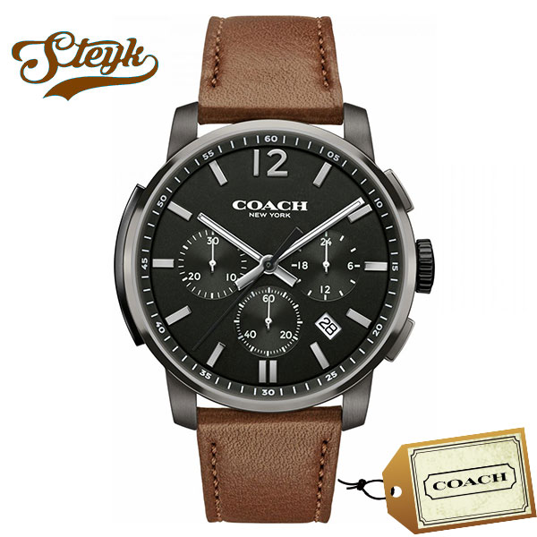 【楽天市場】COACH 14602017 コーチ 腕時計 アナログ Baxter バクスター メンズ ブラック ブラウン シルバー カジュアル