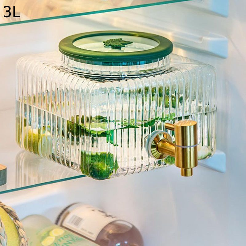 ドリンクサーヴァー 取っておく貯蔵タンク 瑠璃ポット 3L 広口 丸型 熱湯差しゆるす お水ポット 水道の栓付き添い人水さし 冷水筒 ドリンクディスペンサー 澄み切った 保護すること瓶 麦酒 フルーツお茶 密閉缶 食べ物屋 野球クラブ