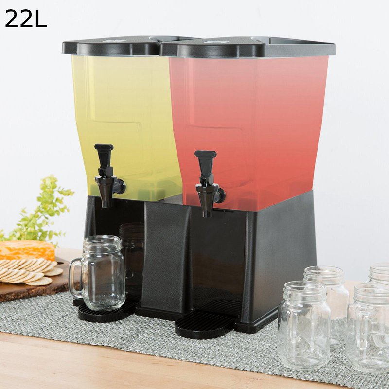 ドリンクサーバー 冷水筒 貯蔵タンク 大容量 22L 冷水ポット 広口 ドリンクディスペンサー 蛇口付きピッチャー ウォーターポット クリア 保存瓶 ジュース 麦茶ポット 密閉缶 レストラン パーティー