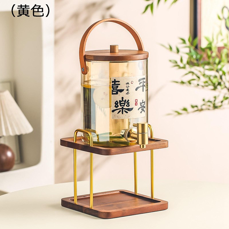 ドリンクサーヴァー 3.5L 広口 水道の栓付き添い人瑠璃水さし 取っておく貯蔵タンク 冷水筒 ドリンクディスペンサー お水ポット 手持ち部分付き添い人 読みやすい 保護すること瓶 茶こし付き添い人 レモン水 カクテル 密閉缶 麦茶ポット BBQ