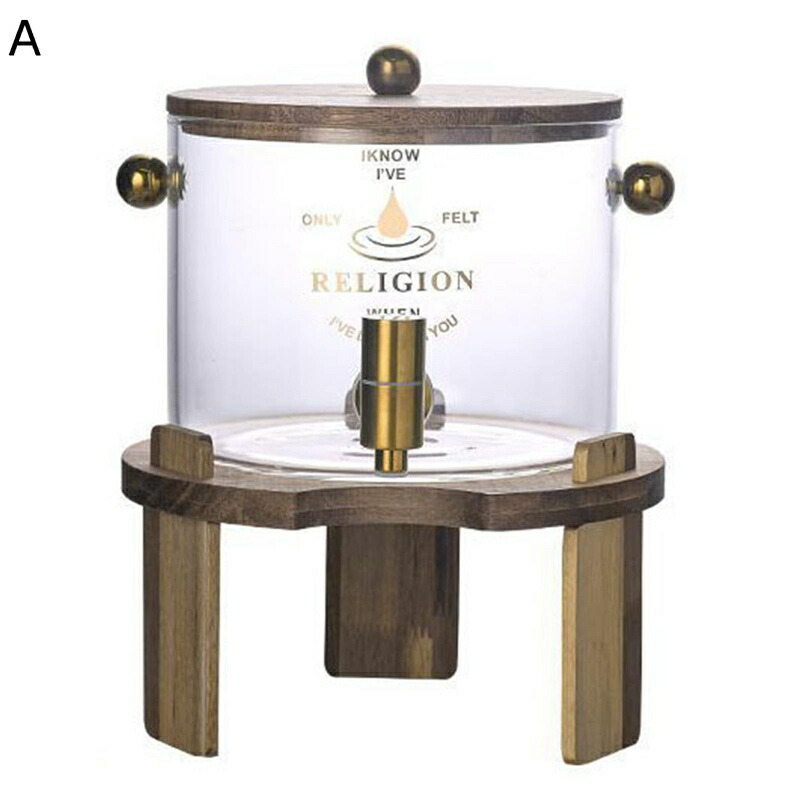 ドリンクサーバー ディスペンサー ガラスポット 大容量 4L ドリンクピッチャー 貯蔵タンク ジャグ 広口 ステンレス製の蛇口 熱湯可 耐冷 お酒ポット 飲料 冷水筒 梅酒 ビール 保存容器 密閉缶 パーティー