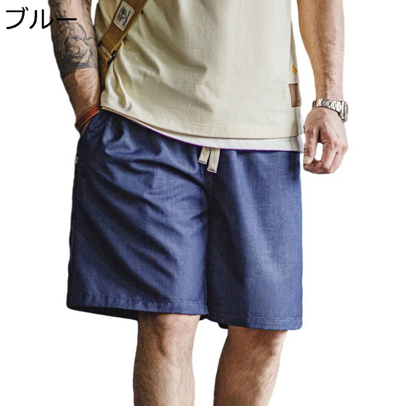 デニムパンツ メンズ ハーフパンツ 5分丈 ショートパンツ ショーツ ジーンズ デニム 通気 短パン 大きいサイズ ゆったり ワイド おしゃれ 夏 吸汗速乾 発汗性 蒸れにくい