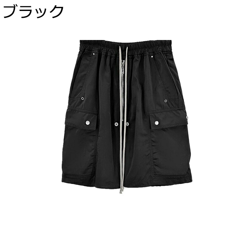 カーゴショーツ メンズ 夏 ストリート系 アメカジ ショットパンツ ワイド ヴィンテージ 短パン ゆったり ワイド 無地 ゆったり ウエストゴム紐 薄手 バギー 通気 吸汗速乾 発汗性|FUKUOKA ストアサービス