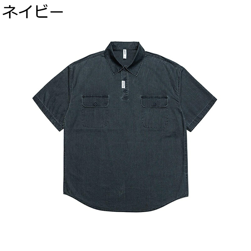 メンズ tプルオーバー ヘンリー素っ首 夏 心地好い 御役目服 細工物プルオーバー 半袖 ゆったり 折り襟 厚地の外套 アウトドア 運動競技 吸汗 通気 馬鹿でかい大きさ オシャレ 通学 通い 普段着