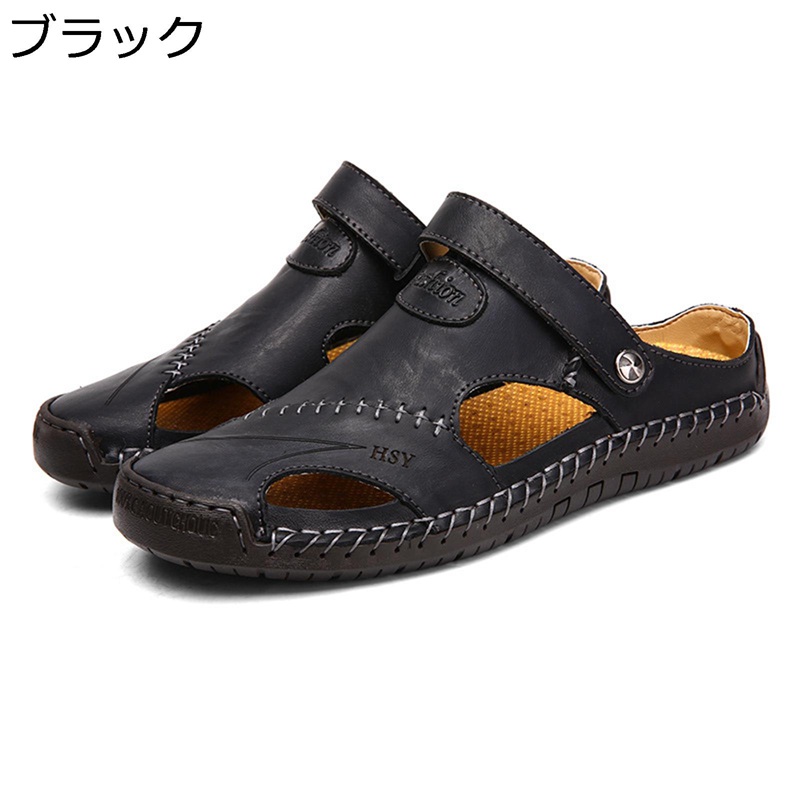 2way アウトドアサンダル メンズ コンフォートサンダル サボ 大きいサイズ 夏 ビーサン 水陸両用 厚底 軽量 速乾 静音 滑らない 日常着用 登山 海用 川遊び カジュアル プレゼント 紳士用