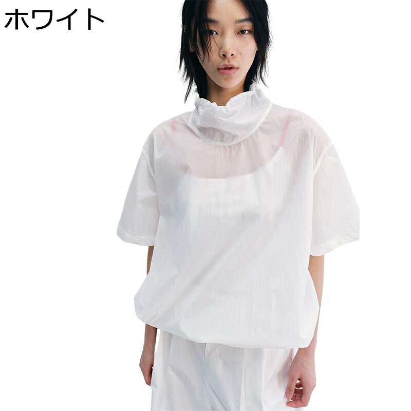 トップ レディース ティーシャツ 水泳着取りまかなう UV 取りすてる 人付き合い冷感 カクテルドレスルー 通気性 UPF50+ 透け感 着痩せ 立ち襟 高押し出し 半袖 砂浜御召しもの 旅する 今めかしい 通い 薄っぺら 柔らかく 会う約束 夏