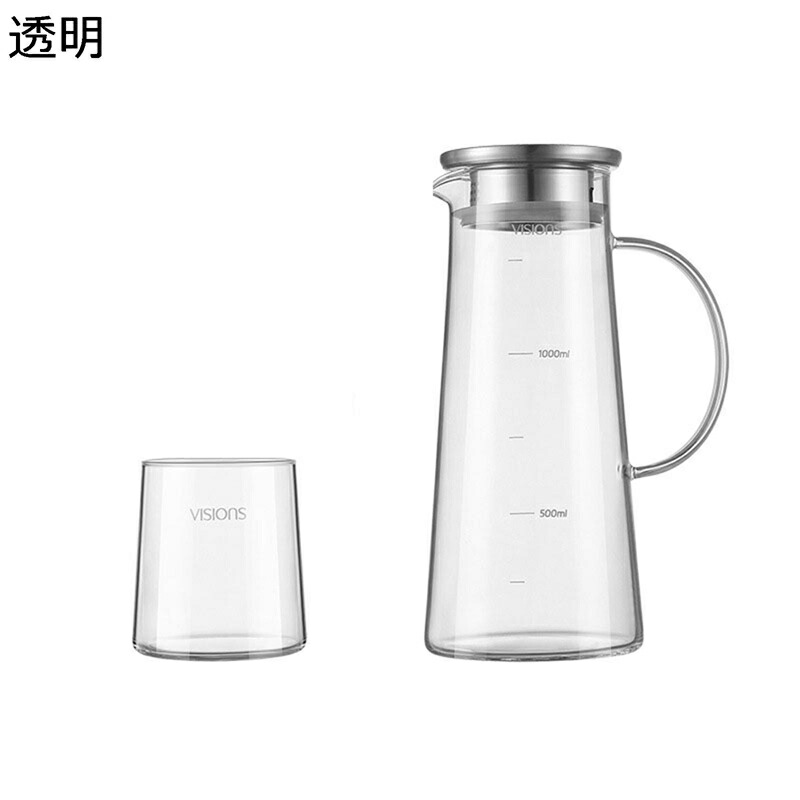 冷水筒 冷蔵庫ポット 麦茶ポット 耐熱ガラスピッチャー 1.4L 大容量 熱湯可 急熱急冷可能 2wayフィルター ドリンクボトル 透明 広口デザイン 洗いやすい 花茶 コーヒー 家庭用 ウォーターケトル
