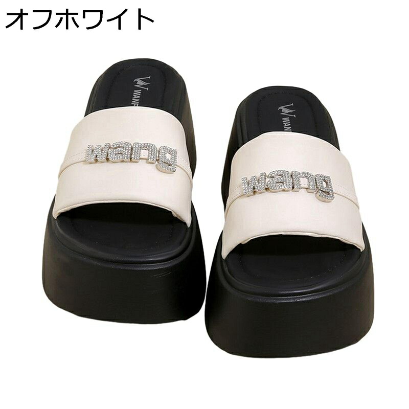 リラックスサンダル サンダル レディース 厚底 軽い ラインストーン 歩きやすい 美脚 ストレッチ オープントゥ やわらか 身長アップ 外履き 旅行 休暇 海辺 散歩 おしゃれ カジュアル 夏